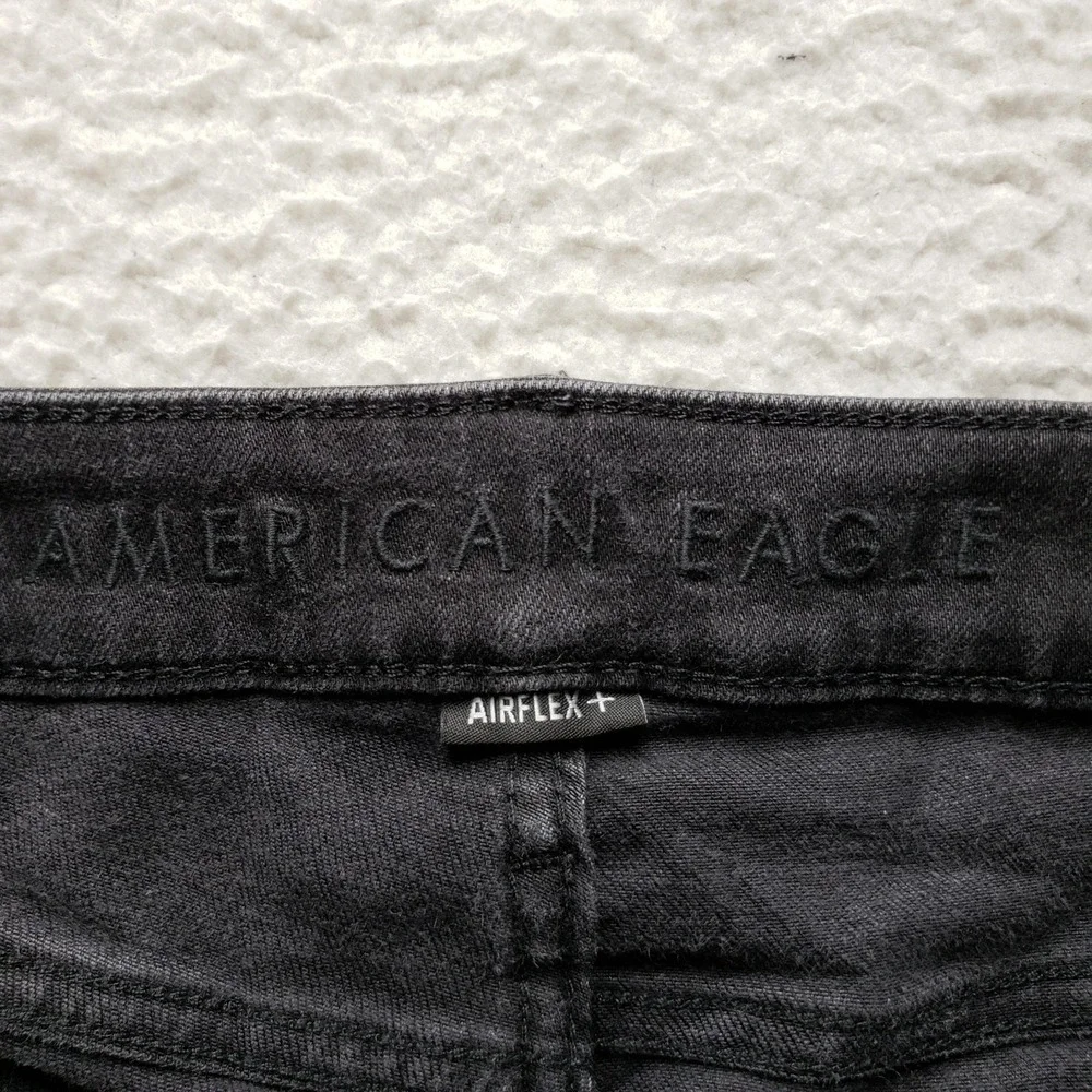 American Eagle Skinny Jeans Mens 32x32 Black Airflex+ Denim Pants